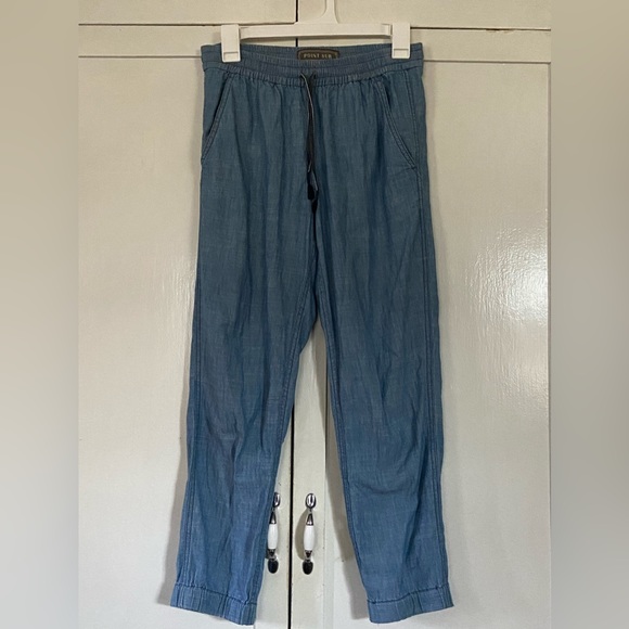 J Crew Tie-Waist Seaside Pant in Chambray - Picture 4 of 9